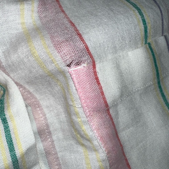 Madewell Linen-Blend Daily Shirt in Rainbow Stripe - Picture 11 of 11